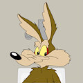Wile E. Coyote using the little boys' room by FurryTilde