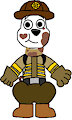 Diesel Dalmatian in Firefighter Outfit