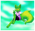 Phantom the green fox by FuzzyOpossum