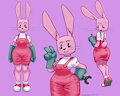 Pink bunny Widget by FuzzyOpossum