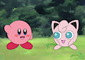 Kirby and Jigglypuff by ChelseaCatGirl