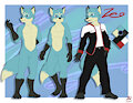 Zeo Fawx Character Reference Sheet by ZeoFawx