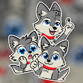 A new cute telegram stickers for LuckyWolf !