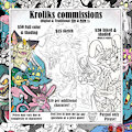 April Commissions (Open) by Kroliks