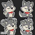 Lucky Wolf stickers YES/NOPE 2 versions