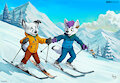 Skiing Lessons by pandapaco