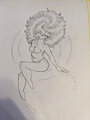 Nonsense-Tober Sketch Day 25 - Stardust + Afro Hair