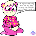 Hungry tummy Pinky the Panda