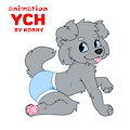 ⭐️"Hey!" babyfur animation YCH (icon)
