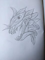 Nonsense-Tober Sketch Day 26 - Feathers + Monster by NightWolf714
