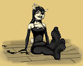 Alice Angel's Ink Coated Feet. by TheSplitShow