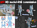 3d model +RIG - YCH commission [OPEN] by AlexUmkaArt
