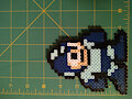 Megaman 8bit Idle Perler by ryuuiaryuusei