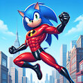 sonic in (the incrediles)