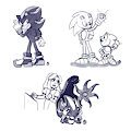 Sonic X Shadow Generations sketches