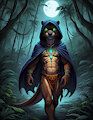 [AI] Otter shaman in moonlit rainforest
