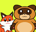 Tanuki and fox anniversary!! by Tanukikoopa