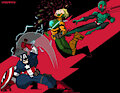 CPUverse Event Secret Empire: Captain America and Kamen Rider Ichigo vs Hydra Cap by ChaosSonic1