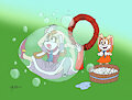 Bubble rabbits by Gashren