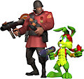 Soldier and Jazz Jackrabbit by SpyrotheDragon2022