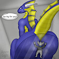 [Commission] Big dragon butt-crush by AzureLight