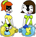 Dizzy and Dee Dee Dalmatian Balloon Bouncy Fun by DemonFuego48