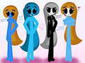 (Female OC) Skylar, Ashley, Henrietta and Eileen by TheParVs