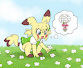 Flower Picking Pikachu -By StarryBlur-