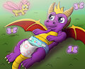 Spyro's well-deserved relaxation by DiaperedPony