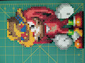 Knuckles with OVA Hat Perler by ryuuiaryuusei