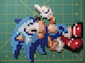 Sonic Victory Pose (S3&K) Perler by ryuuiaryuusei