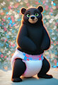 Solo Female Bear In Diaper 001 by confusioncookie
