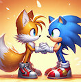 AI OK - Sonic and Tails In Love by JariWolf