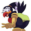 A toucan in hot pants by Hyoumaru