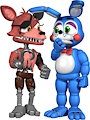 Withered Foxy and Toy Bonnie by SpyrotheDragon2022