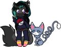 Kira and Glameow by MewberryChan