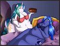 Fat Anthro Celestia and Luna by TheTennytons