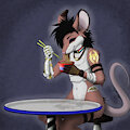 Just a Rat With Some NOODS by kittensnark