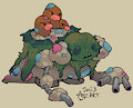 Toxic Love: Dugtrio and Garbodor by Flipside