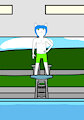 Jack on the diving board