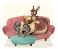 Relaxed Reading by RazorFiredog