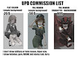 Commission list