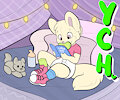 OPEN YCH 414 - Comic reading (6 slots available) by UniaMoon