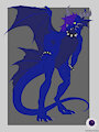 Midnight Blue Collared Dragon Adopt-OPEN by ChaosEye