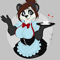 Panda Waitress by kittensnark