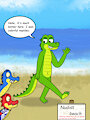 Croc finds a nude beach by BearsFlush