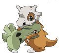 Pokecouples_Cubone and larvitar by Fuf