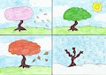 Tree in Four Seasons by KatarinaTheCat18