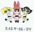 The Powerpuff Girls art 2 2024 by KatarinaTheCat18