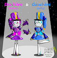 Twin Mobian Robots Rightie and Lefty.